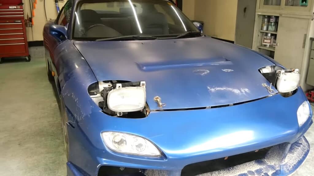 部品がなく不動車になっている「RX-7 FD3S」