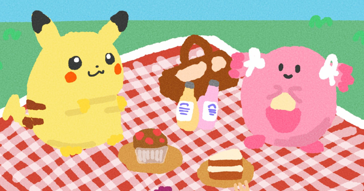 ポケモンのピクニックのイラストを描いた→“実際に再現”した様子に 