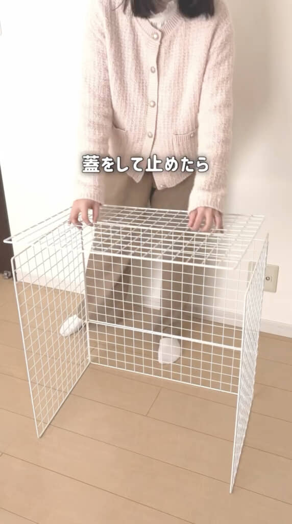 底面となるネットとキャスターも取り付け