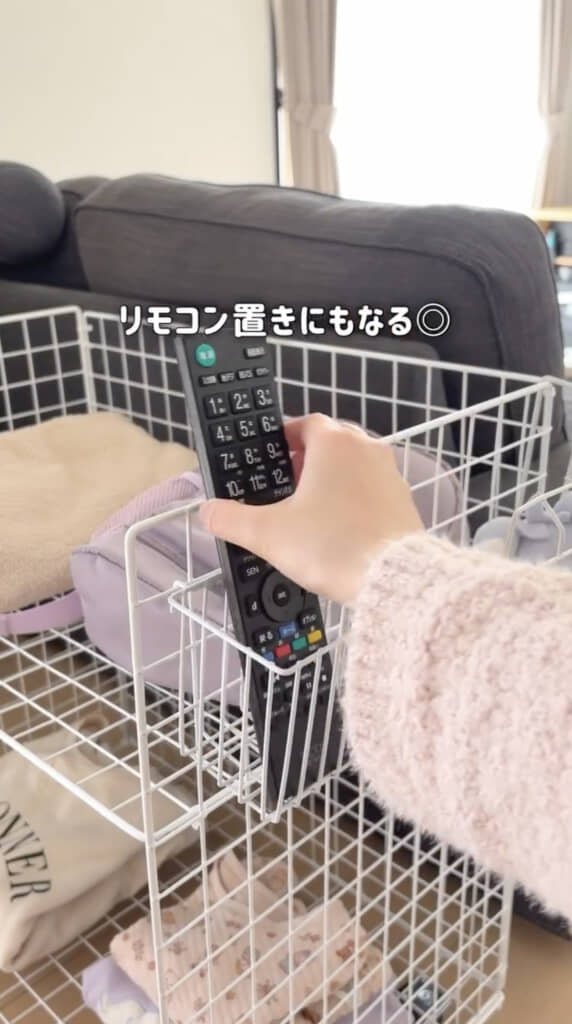 ワイヤーバスケットでさらに便利に