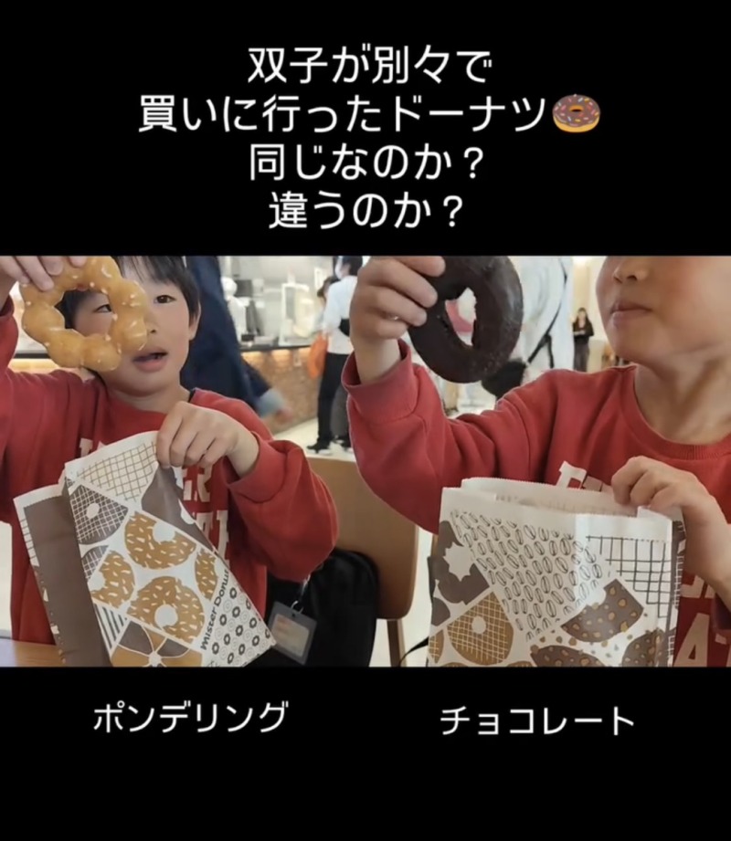 双子がドーナツを選んだ結果