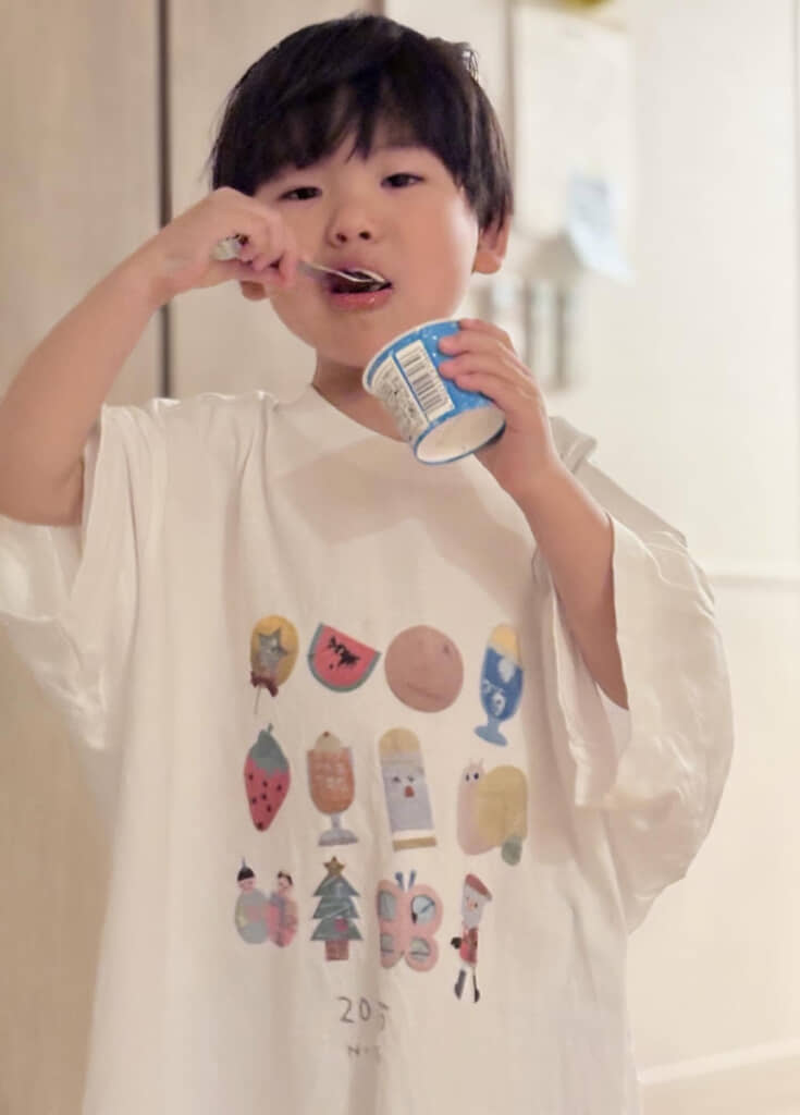 ママ用に作ったのをお子さんが愛用。ダボダボでかわいい