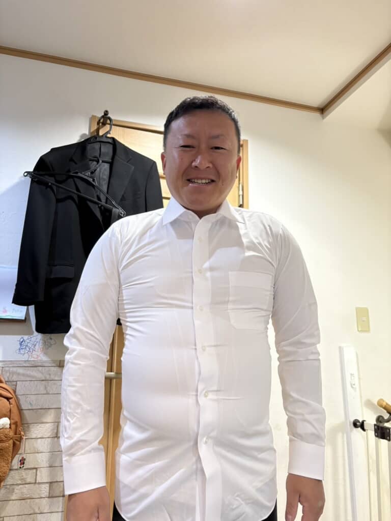 サイズが小さすぎてピチピチに
