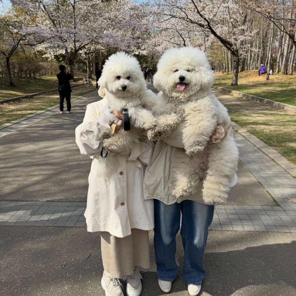 お顔の位置もぴったり！