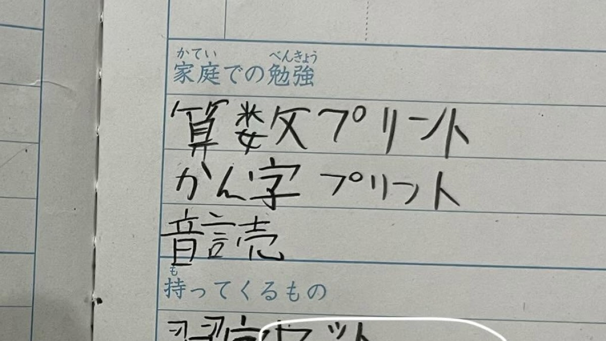 小3息子の連絡帳に書かれた“謎のひとこと”→先生に聞いてきたら……　“まさかの正体”に「暗号すぎて好き」「スッキリしました！」（1/2） | 教育・子育て ねとらぼ