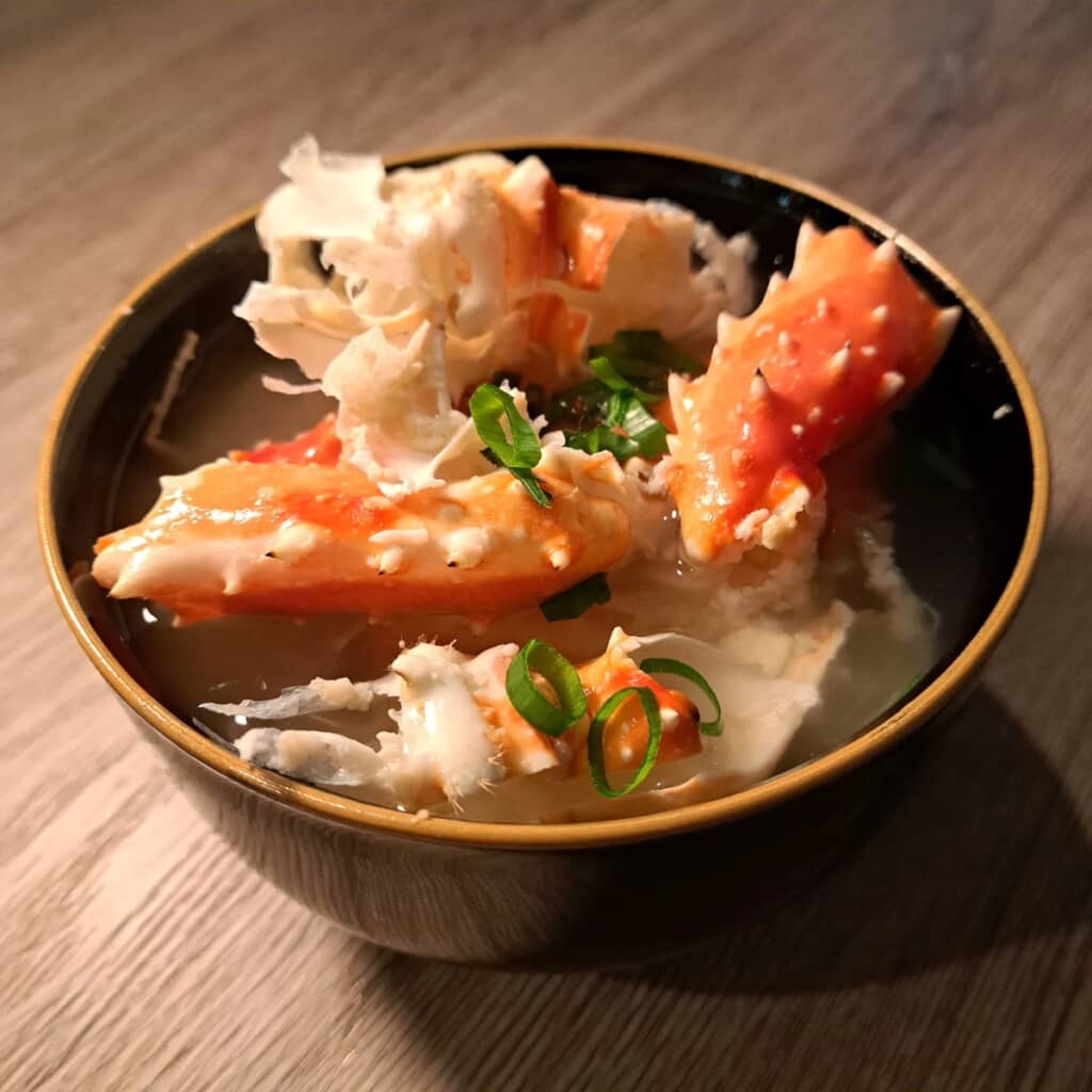 タラバガニのアラ汁