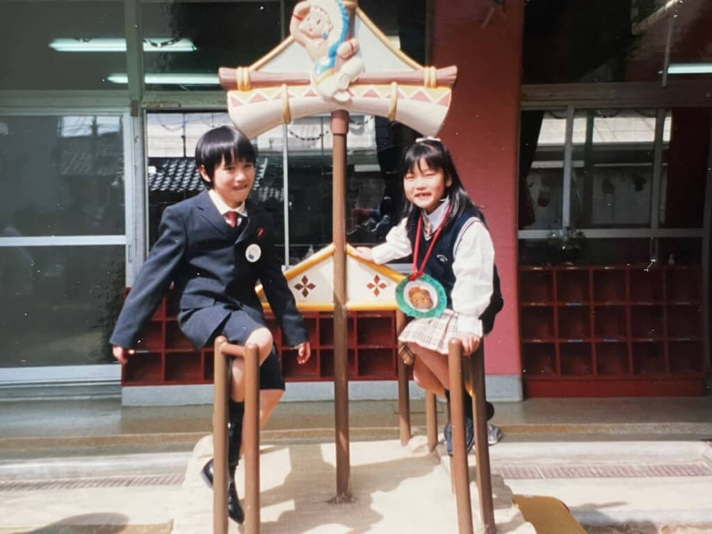 卒園式での記念ショット