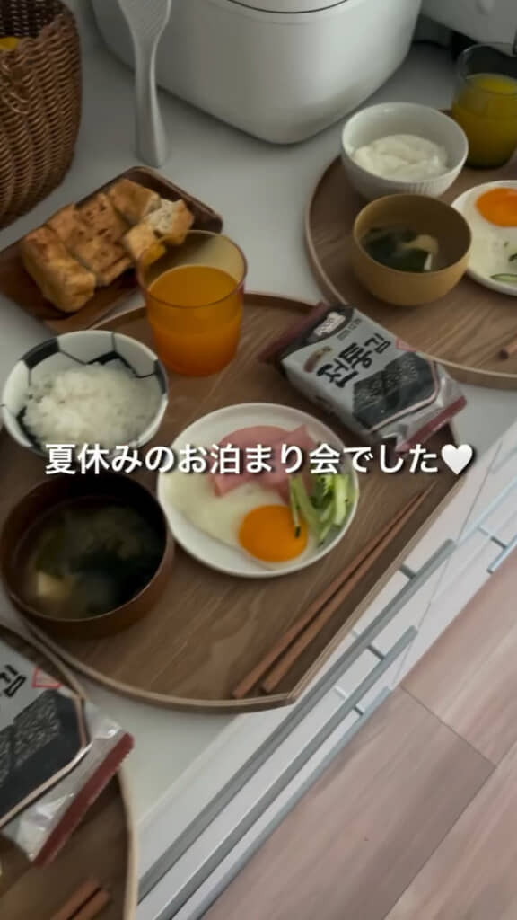 次の日の朝ごはんも手作り