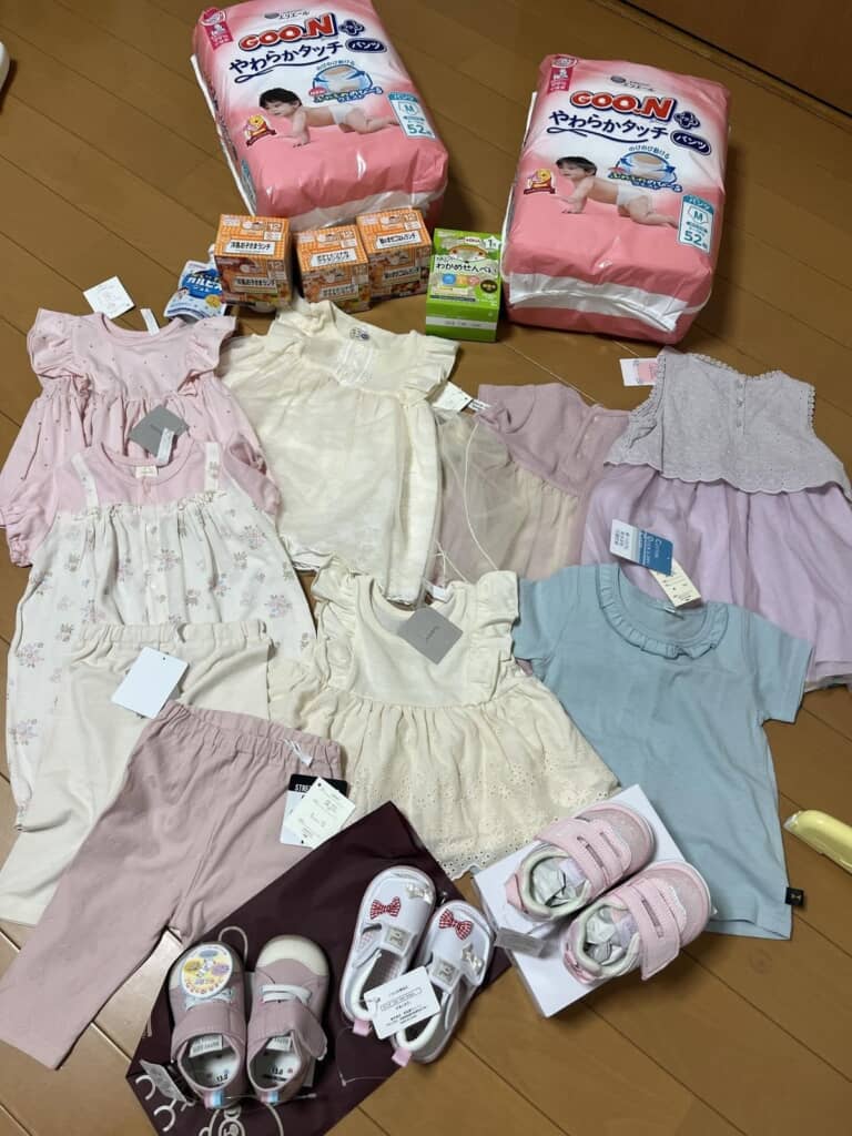 義母から届いたプレゼントの数々