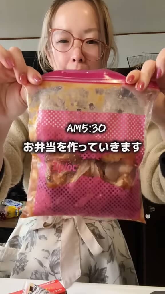 朝5時半からお弁当作りスタート！