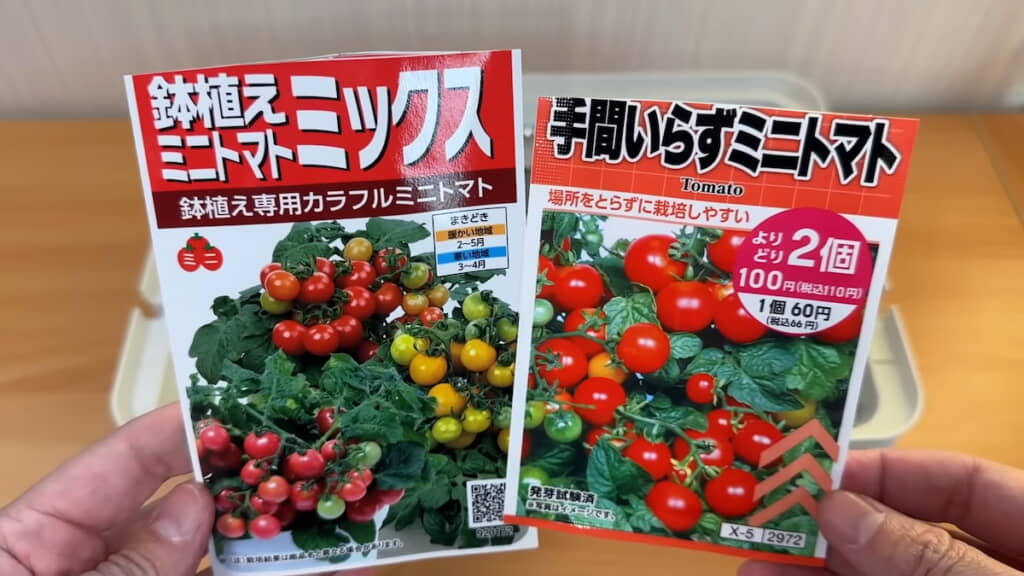 種にレジナ（左）とダイソーのミニヒメ（右）を使用する
