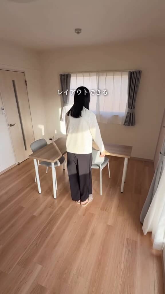 長テーブルは好きな形にレイアウトできる