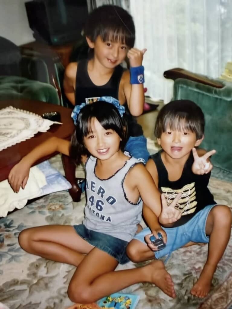 子ども時代の3人