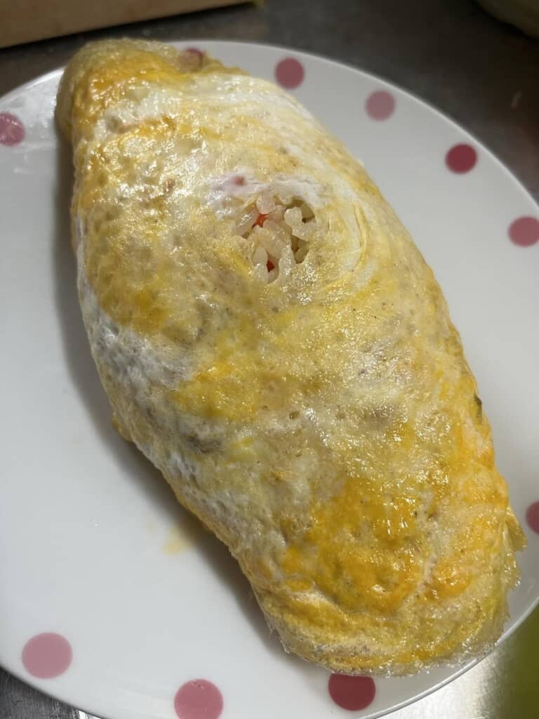 えびピラフをオムライスに！
