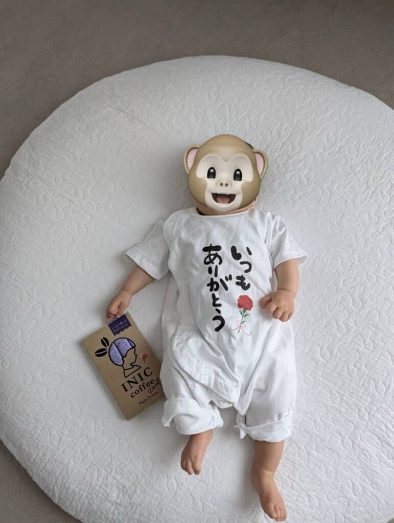 母の日仕様の息子さん。もはやこの光景自体がプレゼント