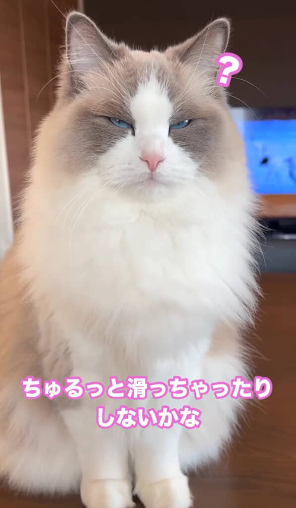ピクッと反応