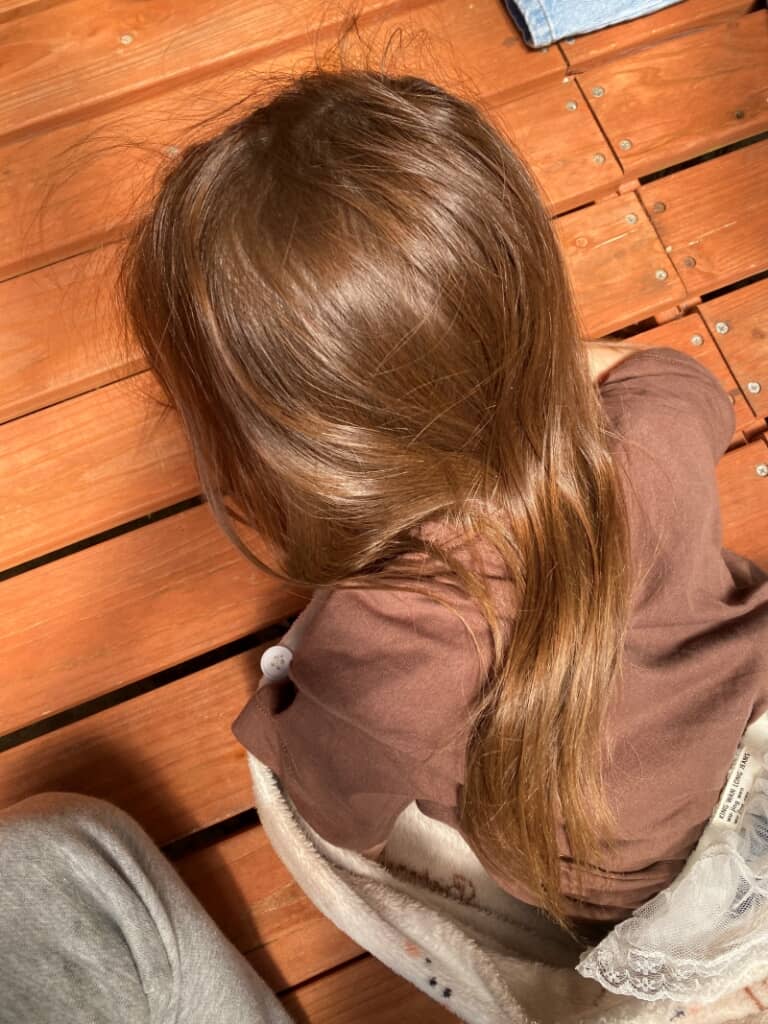 地毛でここまできれいな髪色はうらやましいですね