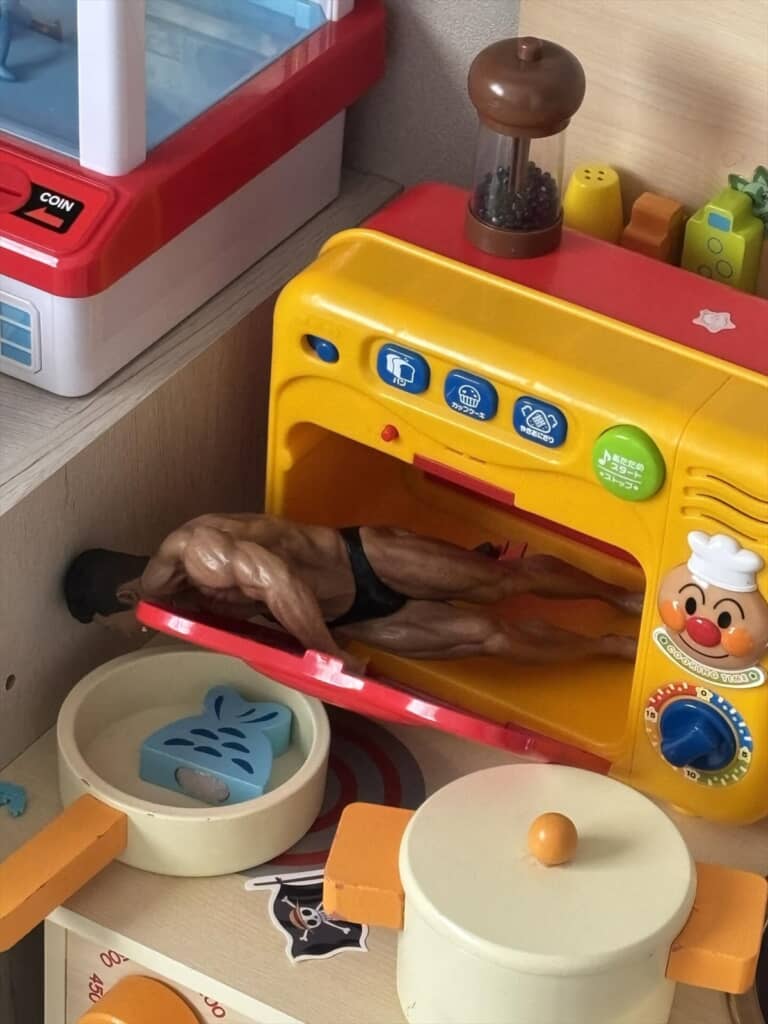 オーブンレンジの中にいました