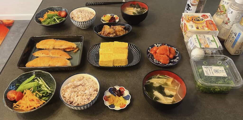 ボリュームたっぷりの朝ごはん
