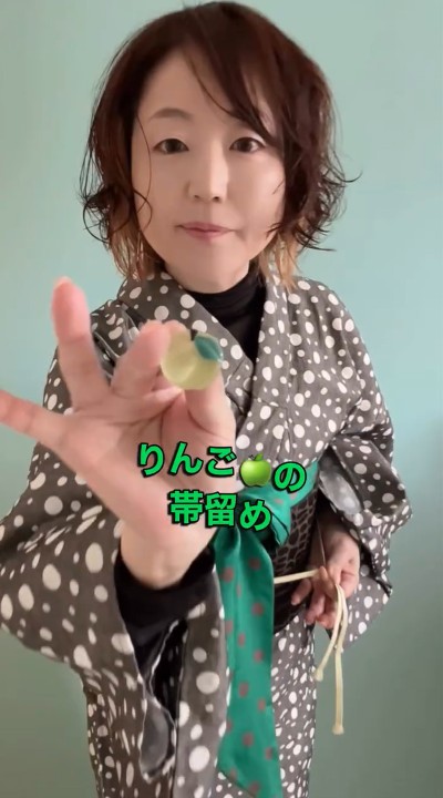 かわいい青りんごの形