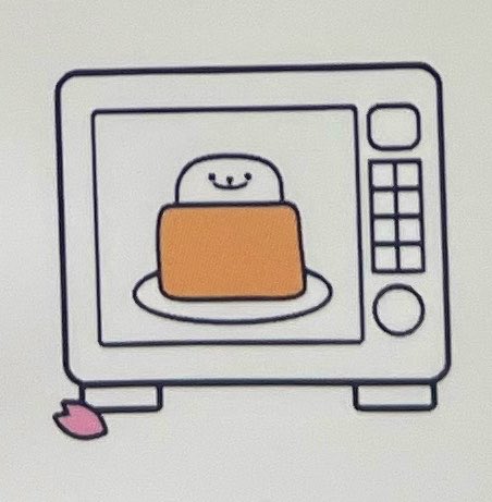 レンジの中で調理されるのを待つ姿が切ない……