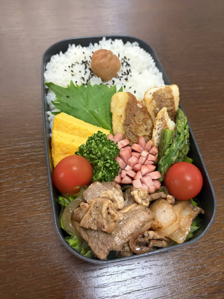 鯛のムニエルと焼肉