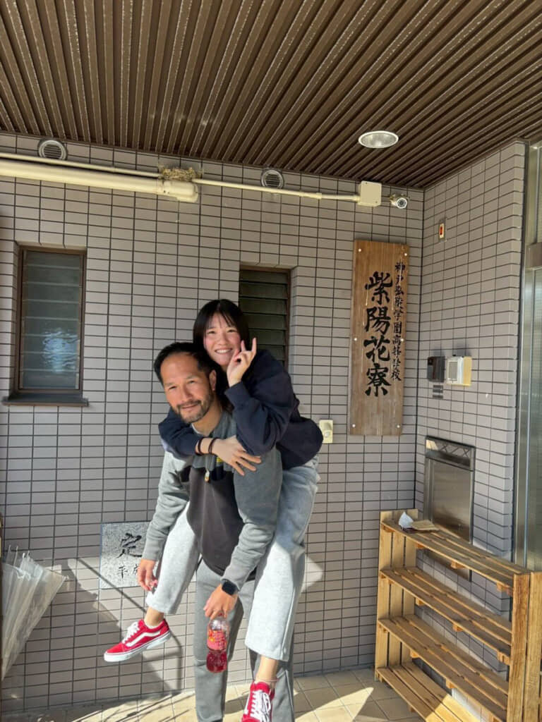 退寮時のツーショット