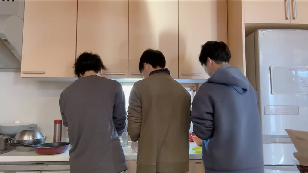3人で一気に洗い物
