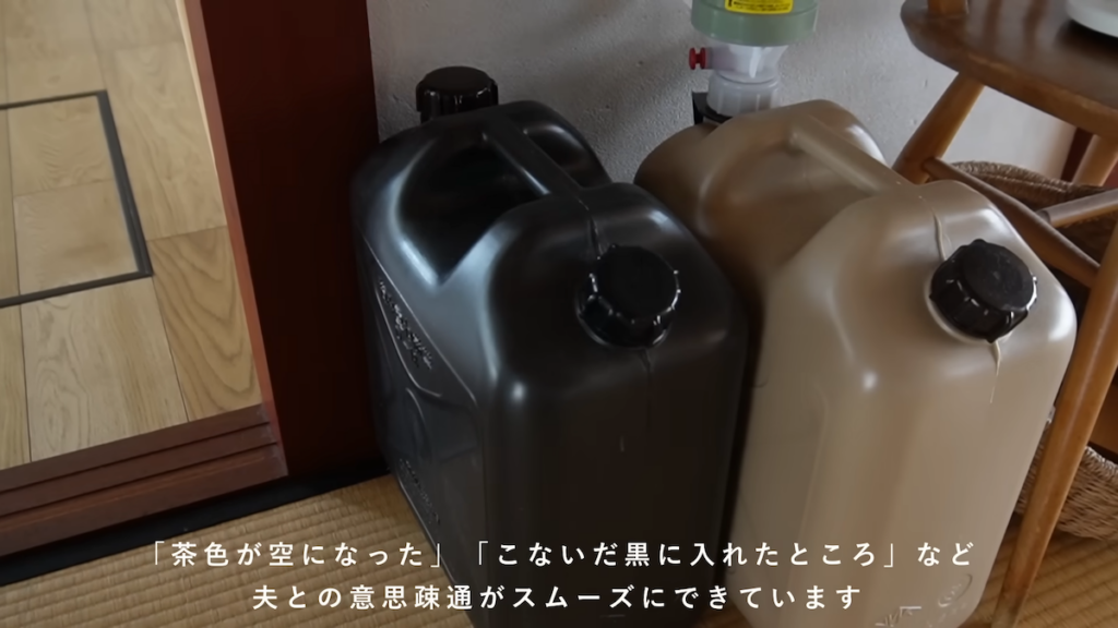 灯油タンクも色違いで管理