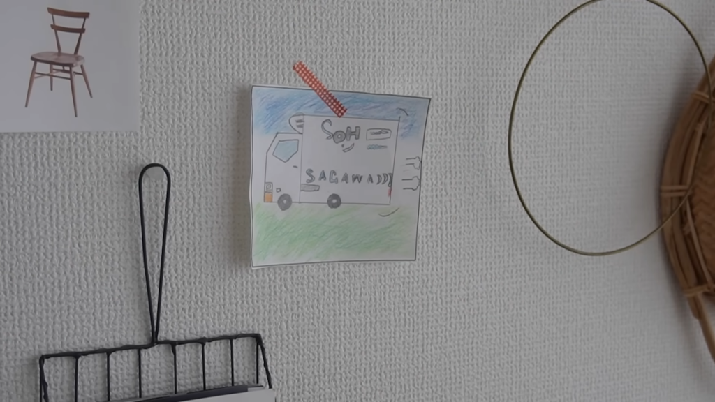 子どもたちの工作物が空間のアクセントに