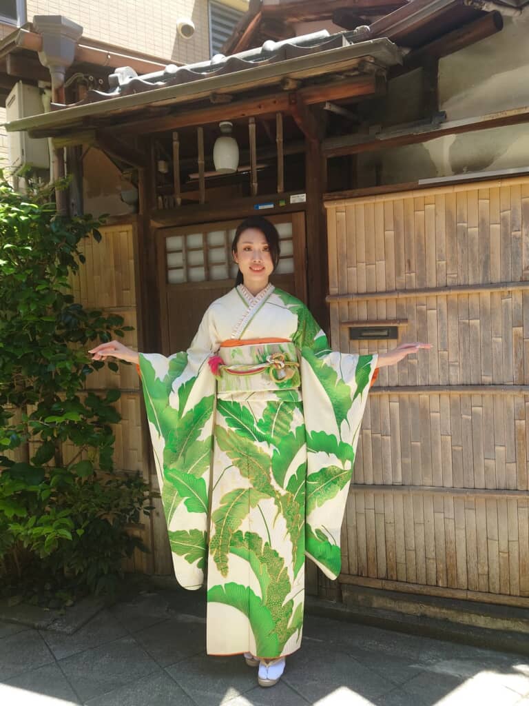 大根みたいと言われた着物コーデ