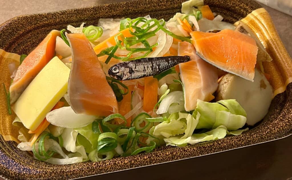 主役の小魚はど真ん中に鎮座