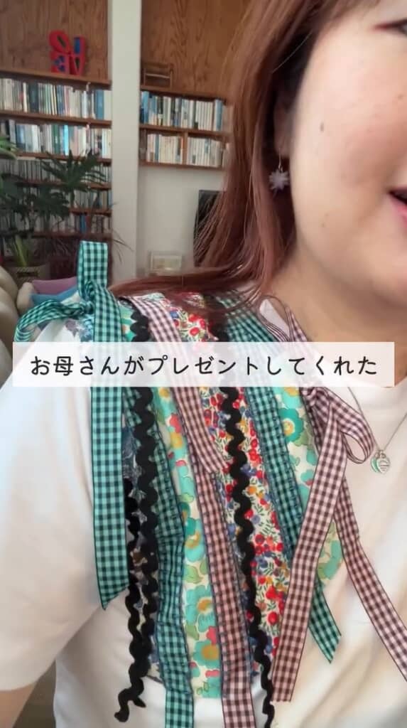 無印良品のTシャツにアレンジ