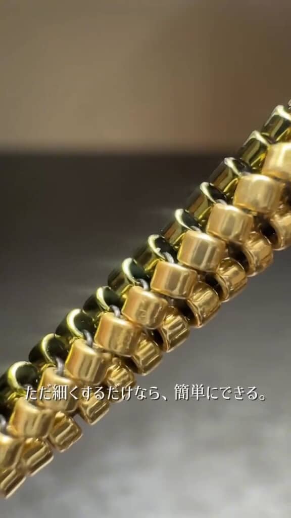 きれいに編まれたブレスレット