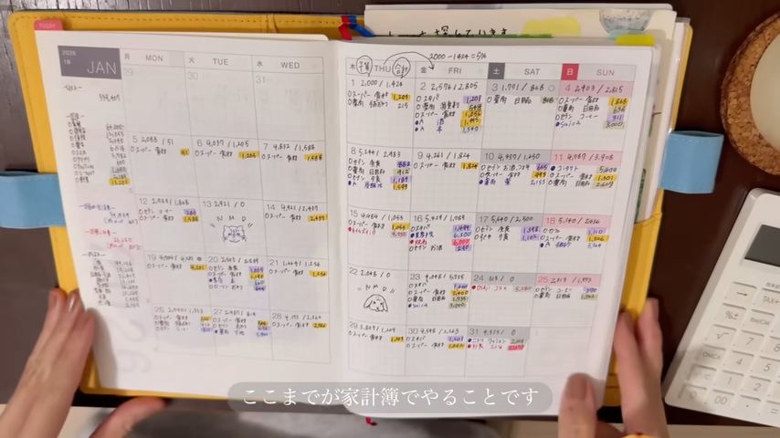 1カ月の家計簿