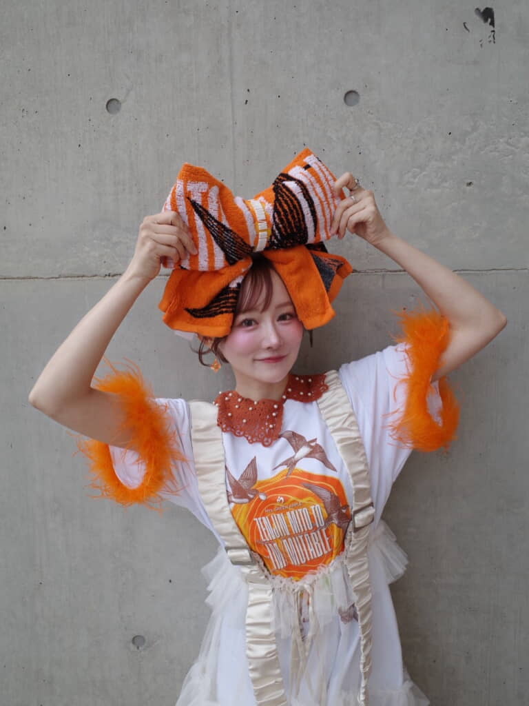 タオルをどう持っていても決まりますね