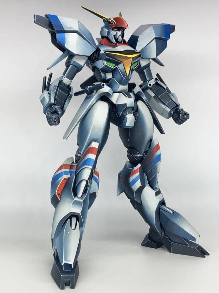 斜めから撮った筆塗りドラグナー1の立ち姿