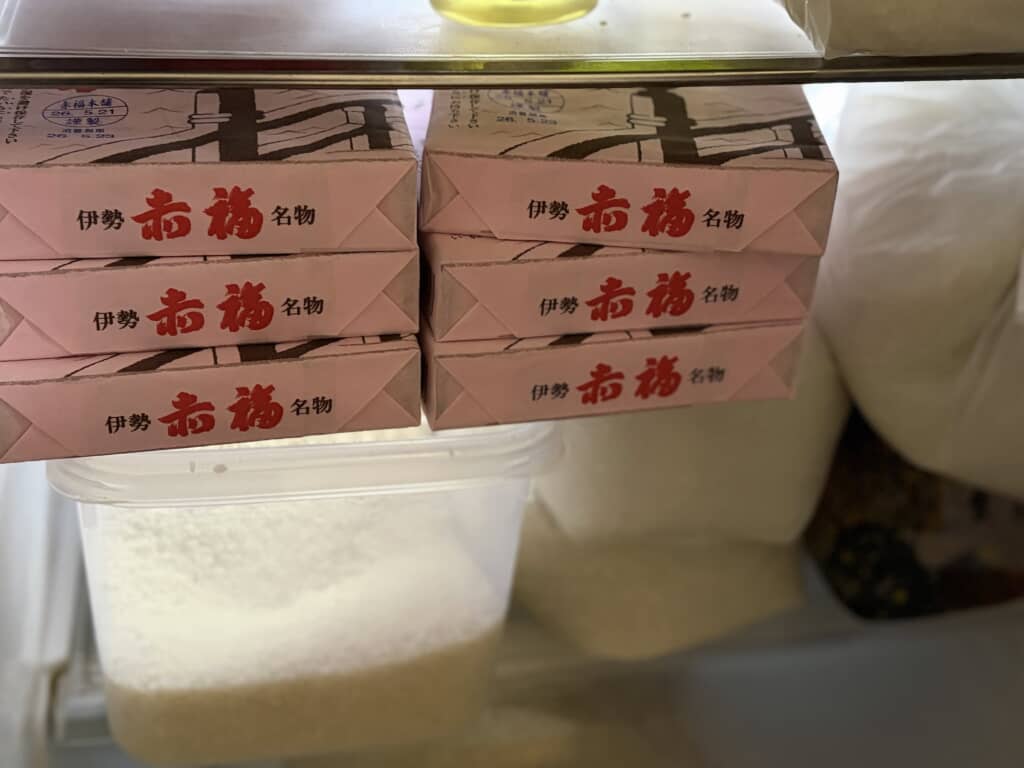 冷蔵庫にある赤福