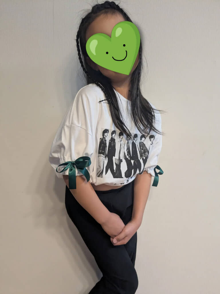 ギャルみのあるキッズトップスに大変身