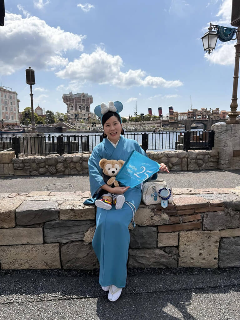 ジュビリーブルーの着物だ!