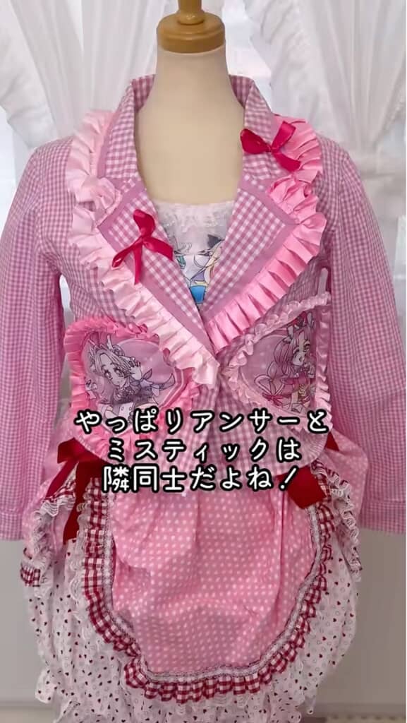 ピンクのハート水玉のボトムが合いますね！