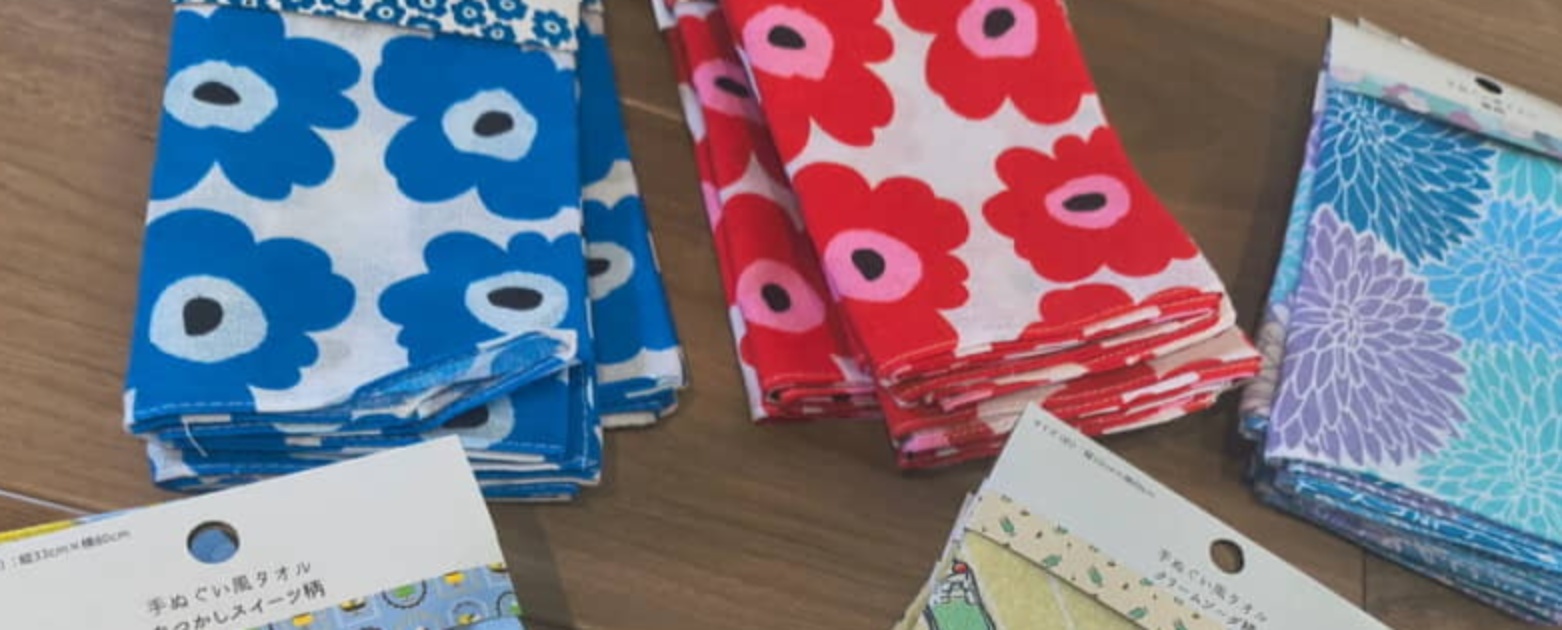 セリアの手ぬぐい3枚を縫い合わせるだけで……　“夏にぴったりの完成品”に「えー！！！天才」「センスありです」（1/3） | ハンドメイド ねとらぼ