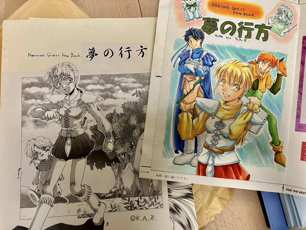 叔母が30年ほど前に描いていた同人イラストの原画