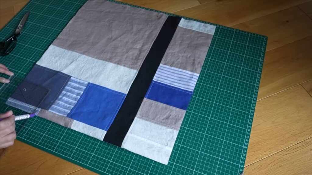 1枚の大きな布を作りました
