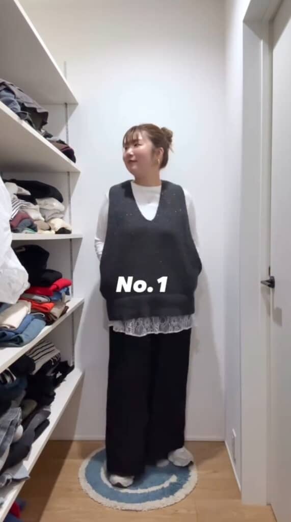 体形カバーベスト×レース