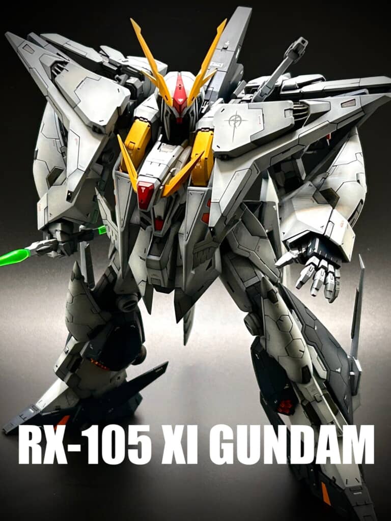 改修後のΞガンダムを斜め上から撮った写真