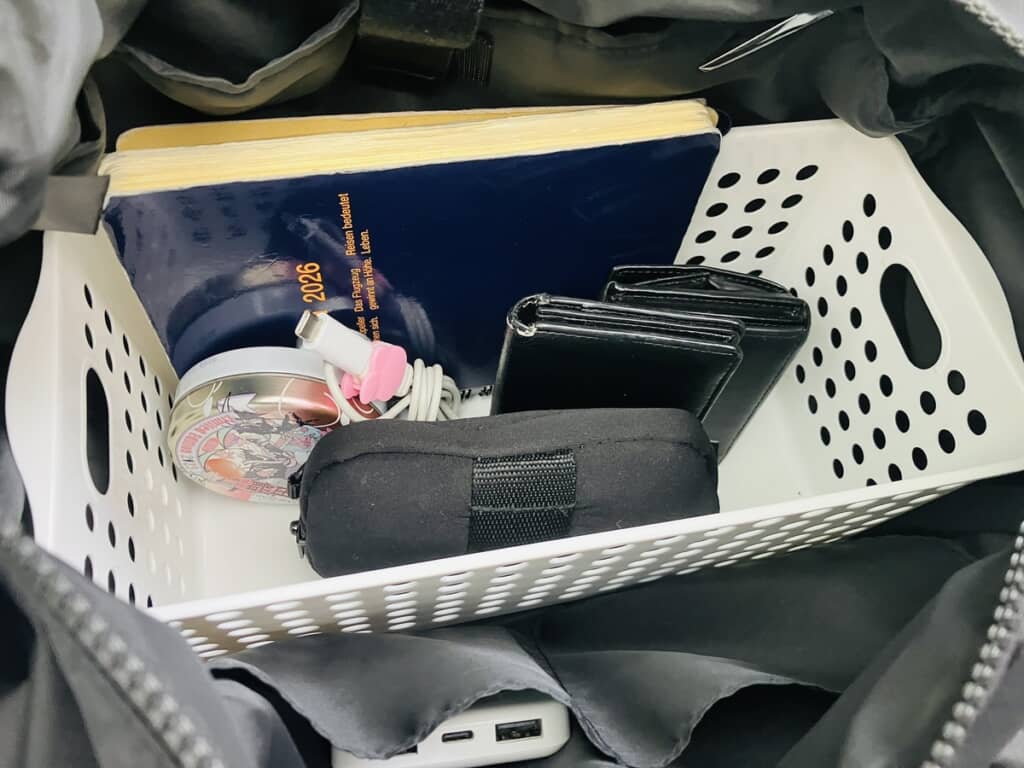バッグインバッグ代わりにかご！