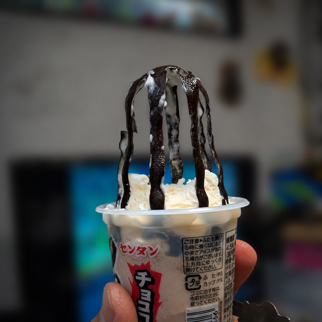 きれいにチョコだけ残っている