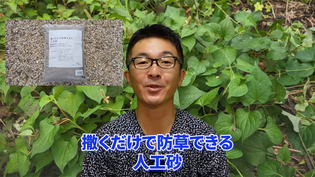 カインズの「撒くだけで防草できる人工砂」を紹介