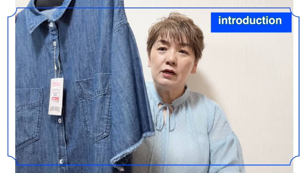 しまむらのデニムBIGシャツ(1639円)と